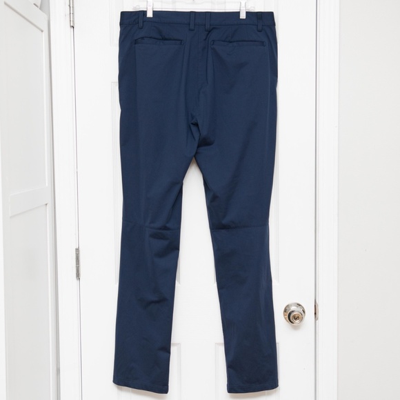 RHONE Commuter Five Pocket Pants Dark Blue Mens 35 Slim Fit Stretch EXCELLENT! - Picture 4 of 6